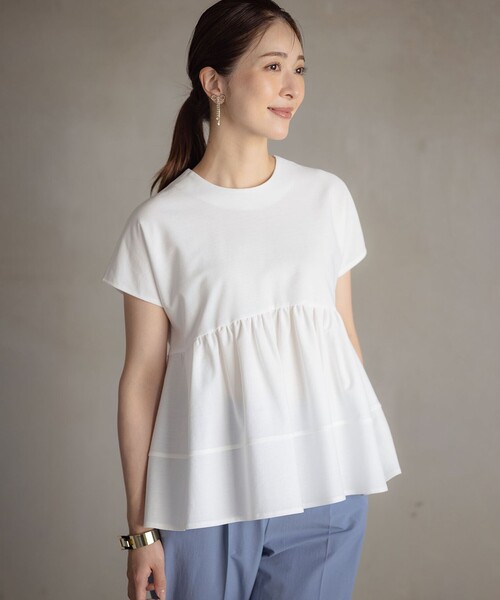 tシャツ ツイルジャージーティアード カットソー レディース