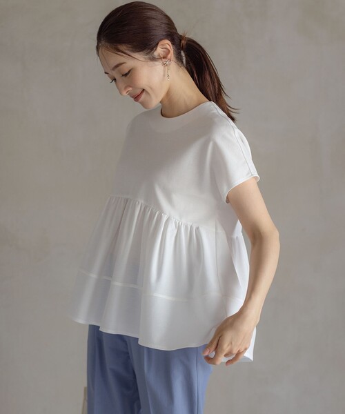 組曲 tシャツ ツイルジャージーティアード カットソー