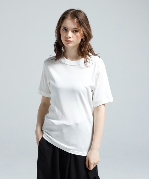Y-3  白Tシャツ Mサイズ Y-3 tシャツ SLIM SHORT SLEEVE TEE メンズ レディース : ZOZOTOWN
