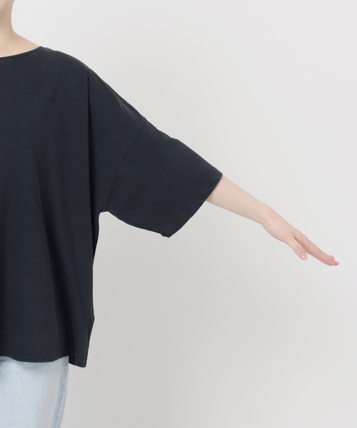 tシャツ 「WEB限定」ドライタッチコットン英文ロゴT「洗濯機で洗える」 レディース Droitelautreamont｜【WEB限定】ドライタッチコットン英文ロゴT