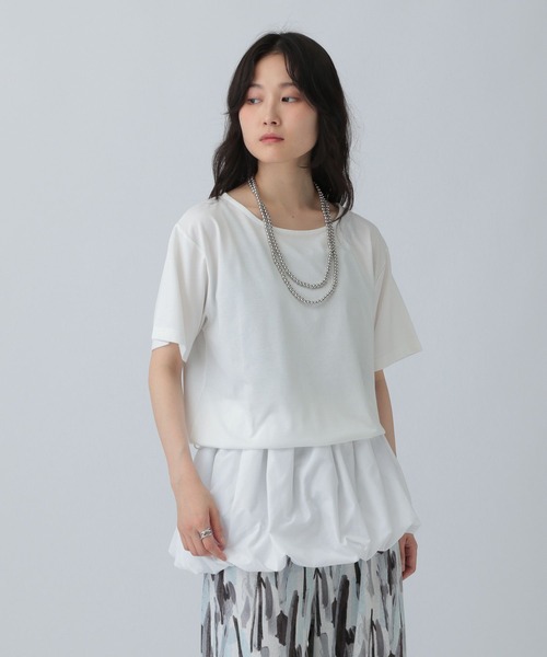 LEPSIM（レプシィム） tシャツ 半袖 裾バルーンドロストプルオーバー