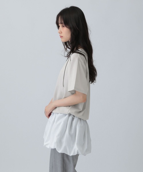 LEPSIM（レプシィム） tシャツ 半袖 裾バルーンドロストプルオーバー