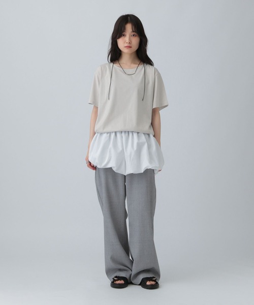 LEPSIM（レプシィム） tシャツ 半袖 裾バルーンドロストプルオーバー
