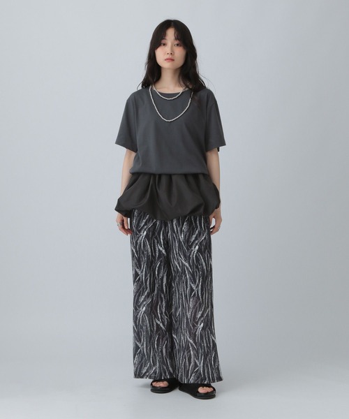 LEPSIM（レプシィム） tシャツ 半袖 裾バルーンドロストプルオーバー