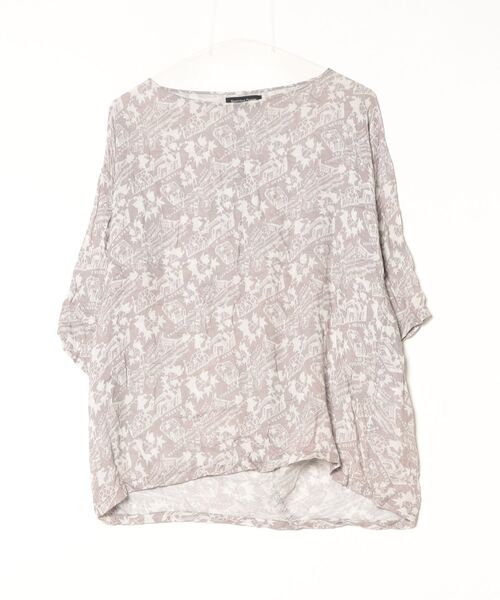 「ZUCCa」 7分袖ブラウス M size グレー レディース
