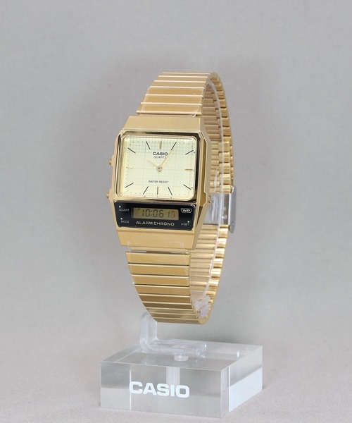 CASIO 「CASIO」 アナログ腕時計 FREE ゴールド メンズ