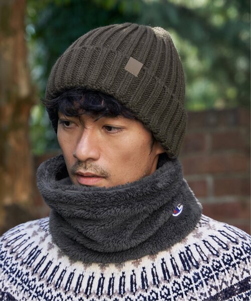 ikka（イッカ） ニット帽 ニットキャップ ワイドリブニットワッチ