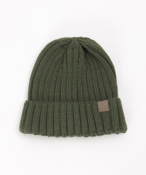 ikka ニット帽 ニットキャップ ワイドリブニットワッチ メンズ