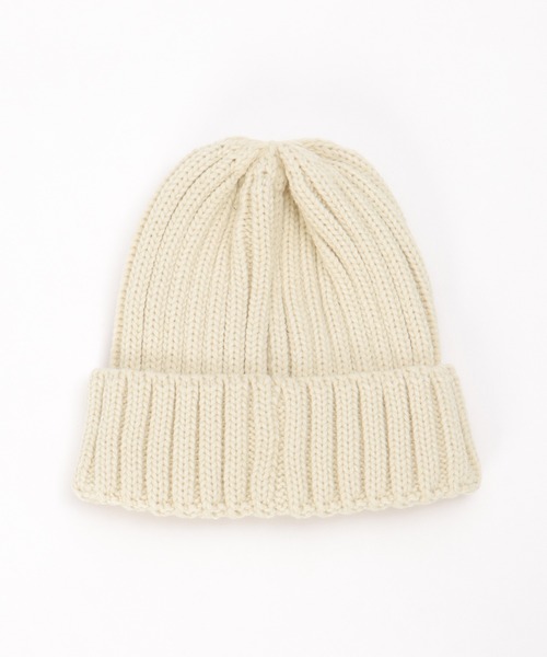 ikka ニット帽 ニットキャップ ワイドリブニットワッチ メンズ