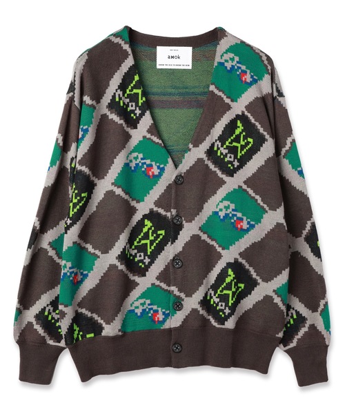 amok（アモク） カーディガン CAN ARGYLE KNIT CARDIGAN メンズ