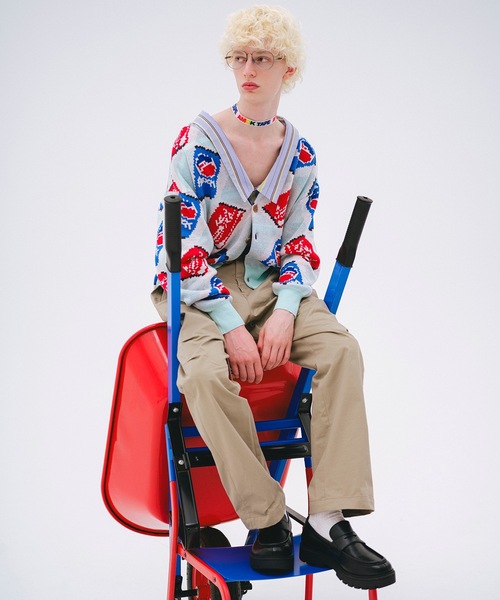 amok（アモク） カーディガン CAN ARGYLE KNIT CARDIGAN メンズ