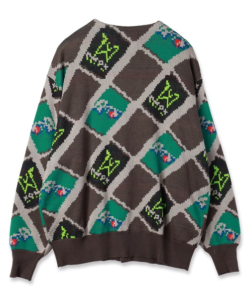 amok（アモク） カーディガン CAN ARGYLE KNIT CARDIGAN メンズ