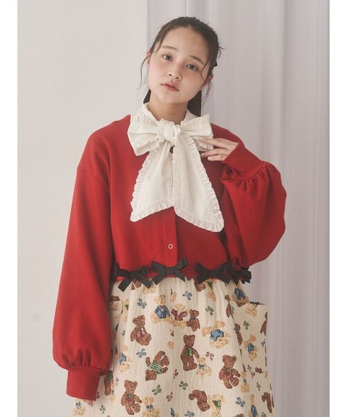 新品未使用　Jenny Fax ブラウス　刺繍　リボン　ハート　シースルー 新品未使用 Jenny Fax ブラウス 刺繍 リボン ハート シースルー