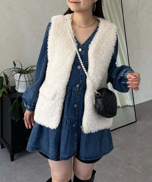 prose verse（プロズヴェール） ブラウス シャツ Vネックデニム