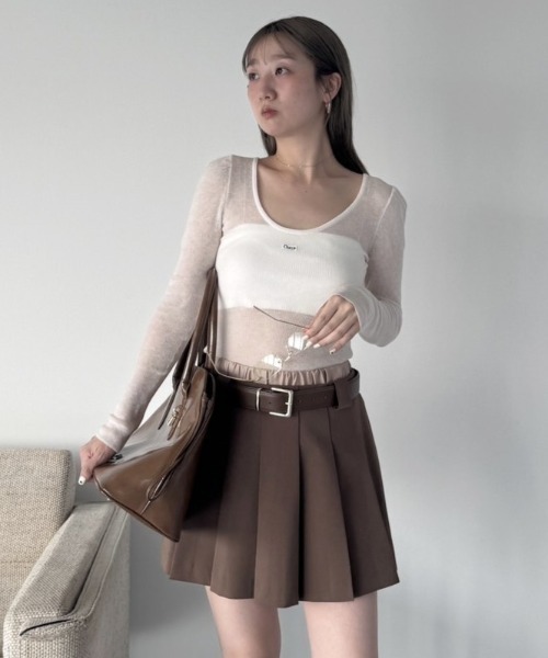 snidel レイヤードデザインプリーツスカショ SNIDEL｜レイヤードデザインプリーツスカショ | Rakuten Fashion(楽天