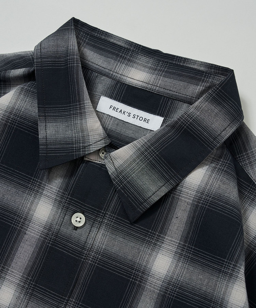 「FREAK'S STORE」 半袖シャツ MEDIUM チャコールグレー メンズ_画像3