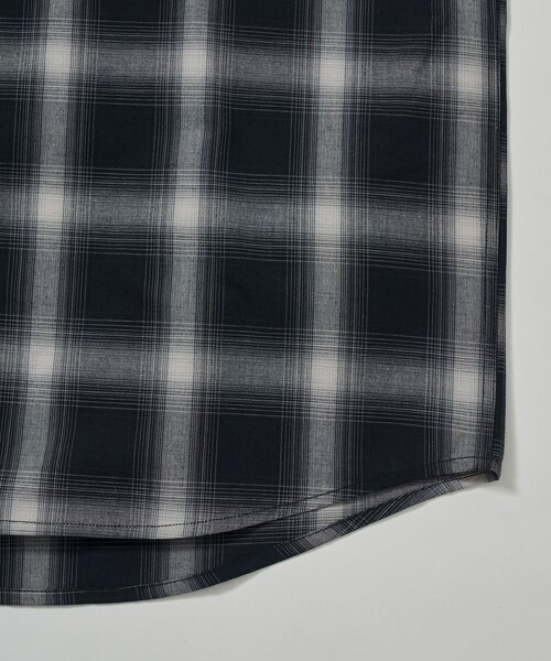 「FREAK'S STORE」 半袖シャツ MEDIUM チャコールグレー メンズ_画像7