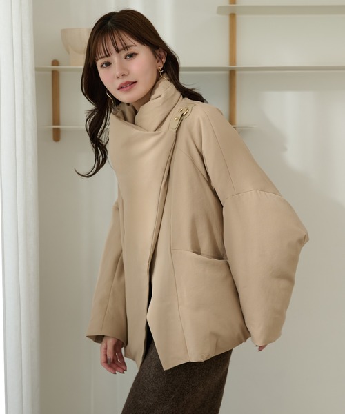 ジャケット・アウター melt the lady stand collar coat ダウンコート ダウンジャケット stand collar wrap down coat