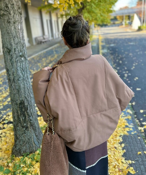 ダウンコート ダウンジャケット stand collar wrap down coat