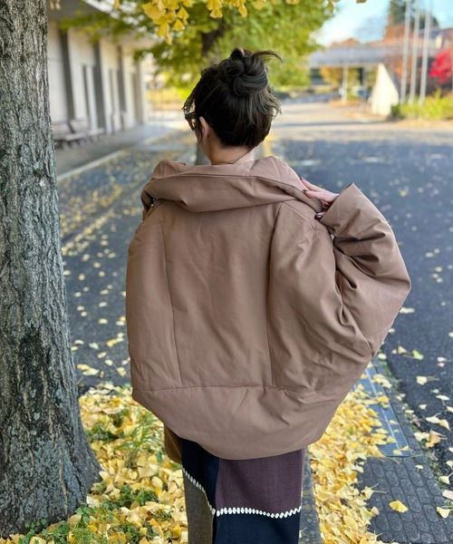 ダウンコート ダウンジャケット stand collar wrap down coat 
