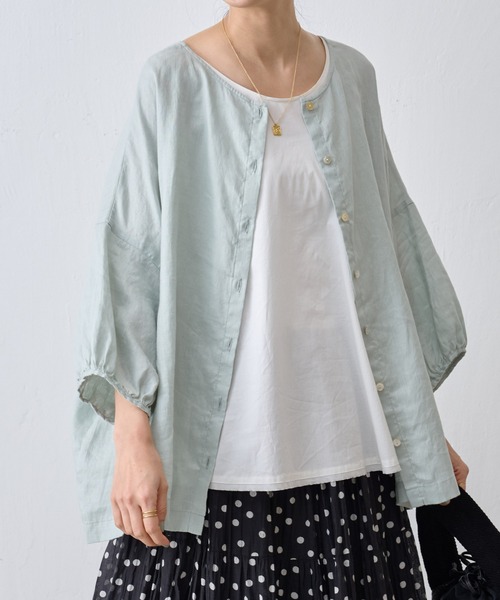 BEARDSLEY 七分袖ブラウス BEARDSLEY（ビアズリー） 7分袖ブラウス FREE ブルー レディース