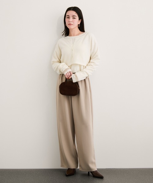 LE CERCLE par rope' アンサンブル カシミア混ニットアンサンブル