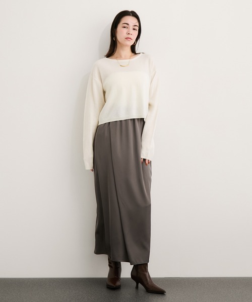 LE CERCLE par rope' アンサンブル カシミア混ニットアンサンブル