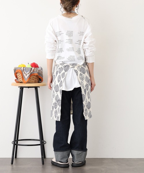 l'atelier Nuuit（アトリエ ヌイ） エプロン プリントショートエプロン