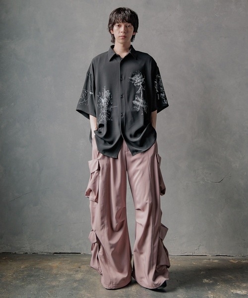 「HARE」 半袖シャツ MEDIUM ブルー系その他 メンズ_画像2