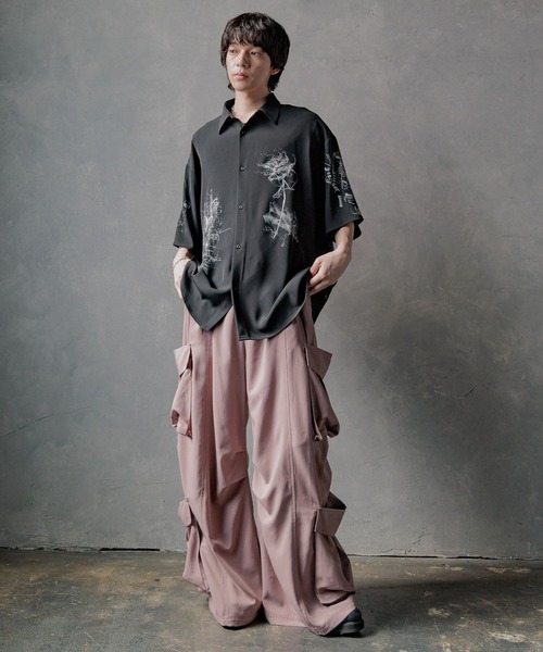 「HARE」 半袖シャツ MEDIUM ブルー系その他 メンズ_画像3