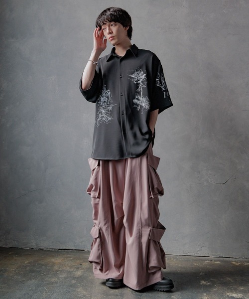 「HARE」 半袖シャツ MEDIUM ブルー系その他 メンズ_画像5