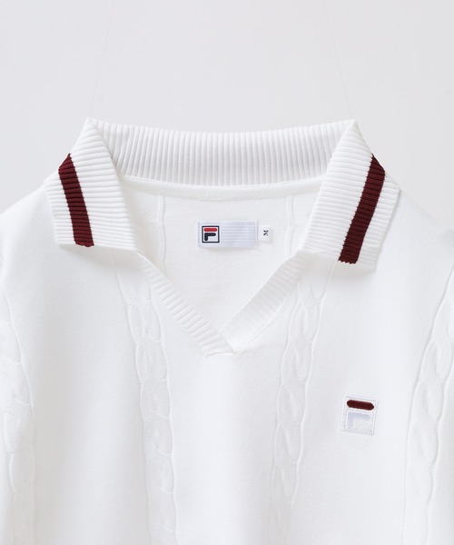 FILA（フィラ） ポロシャツ ポロ FILA L/S KNIT SHIRTS Vネック 12G