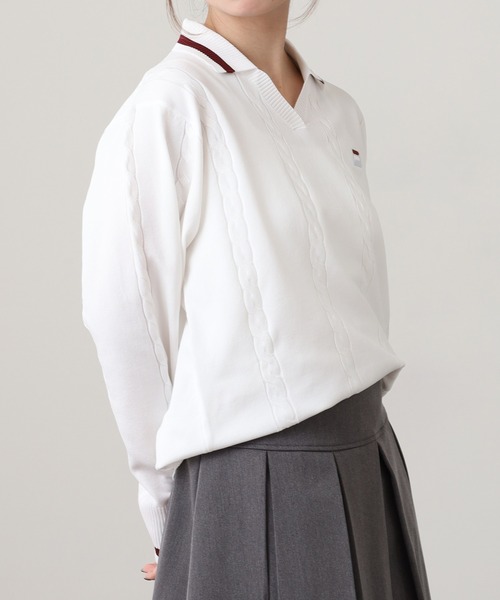 FILA（フィラ） ポロシャツ ポロ FILA L/S KNIT SHIRTS Vネック 12G