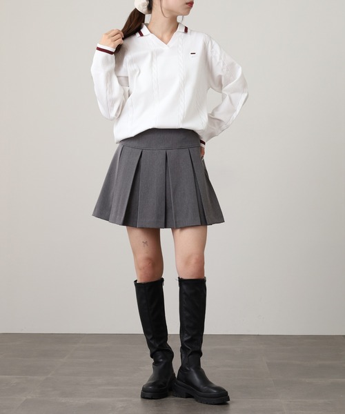 FILA（フィラ） ポロシャツ ポロ FILA L/S KNIT SHIRTS Vネック 12G