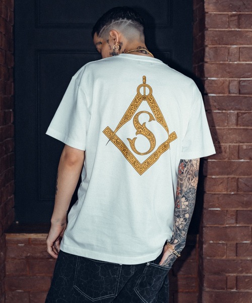 「Subciety」 半袖Tシャツ LARGE スミクロ メンズ_画像8