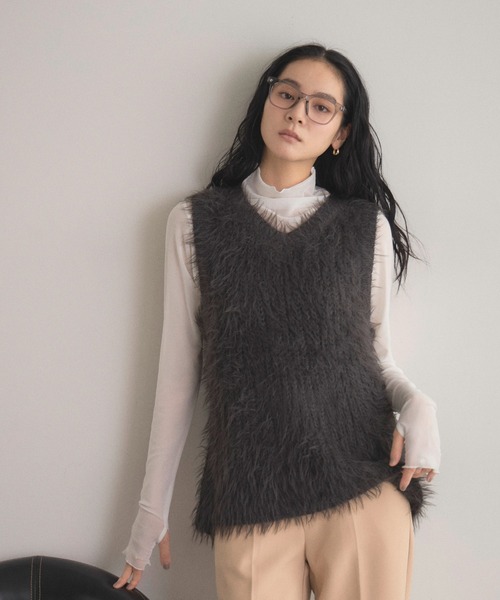 &. NOSTALGIA（ノスタルジア） ニット セーター 前後2WAYフェザー