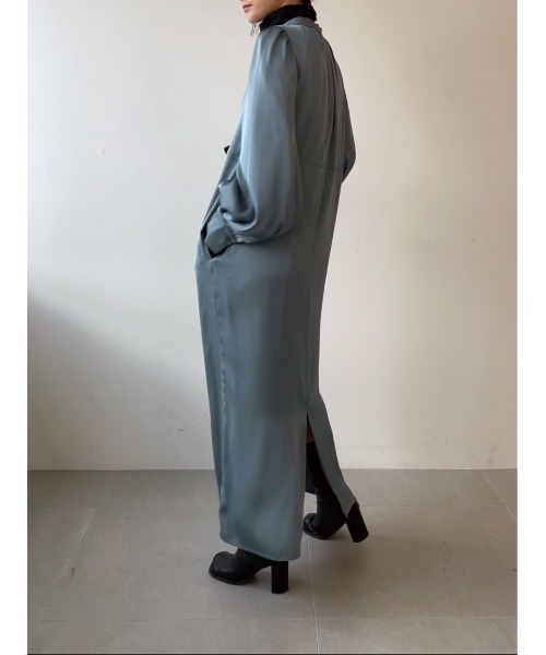 「MIESROHE」 長袖ワンピース 1 ブルー レディース_画像3