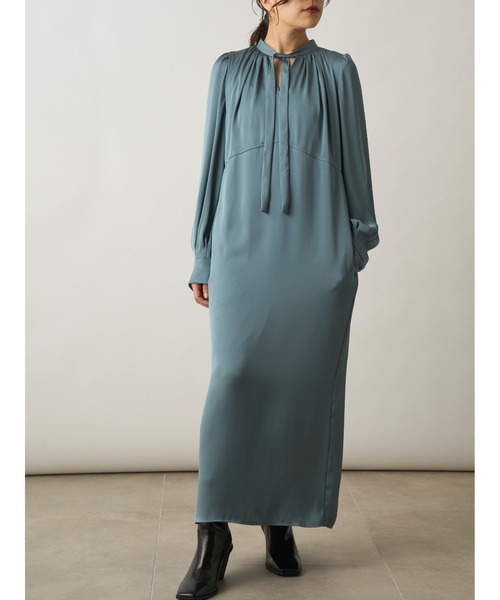「MIESROHE」 長袖ワンピース 1 ブルー レディース_画像8