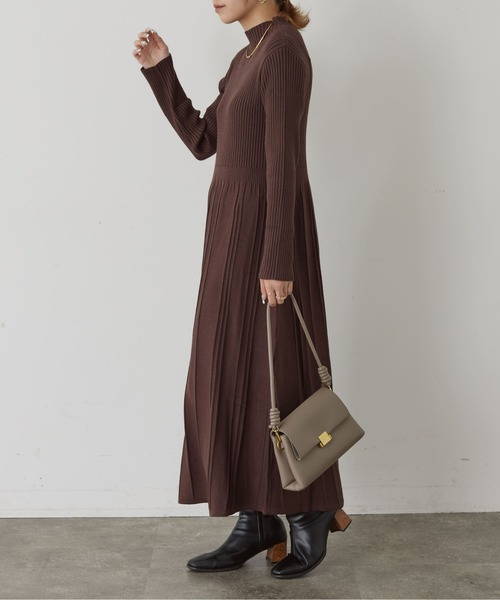 「Thevon」 ニットワンピース FREE サックスブルー レディース_画像3