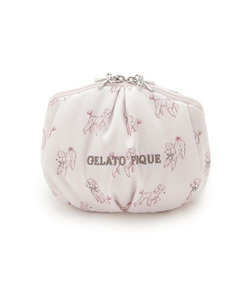 新品未使用　ジェラートピケ　総柄ポーチ gelato pique（ジェラートピケ） ポーチ プードル総柄ポーチ
