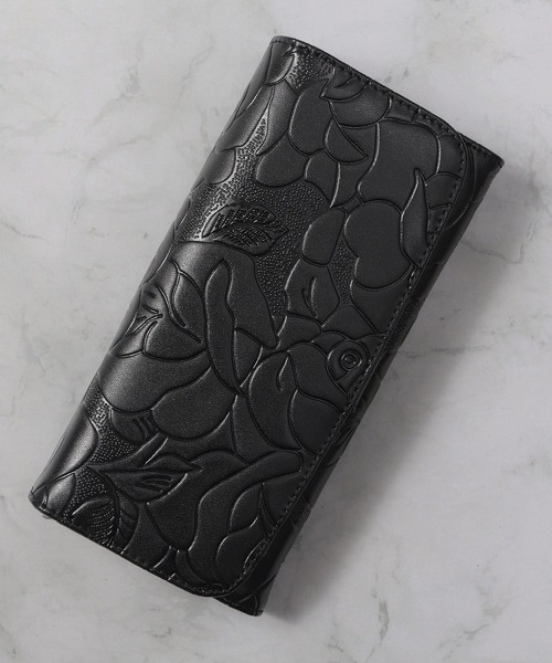 Blanc Pomme（ブランポム） 財布 本革 カメリア柄 長財布 レディース