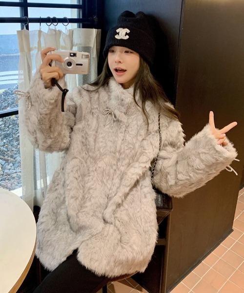 DONGWOO ☆リアルミンク　アイボリー ファーコート ビジュー付き 楽天市場】ミンクファー コートの通販 DONGWOO ☆リアルミンク