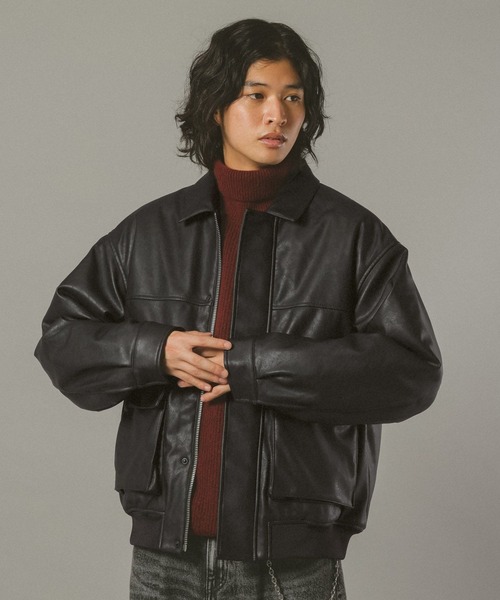 その他ブランド / LUFTWAFFE/レザージャケット・ブルゾン/36/レザー/BLK RAGEBLUE（レイジブルー） ブルゾン アウター 「AIRTHERMAL/エア