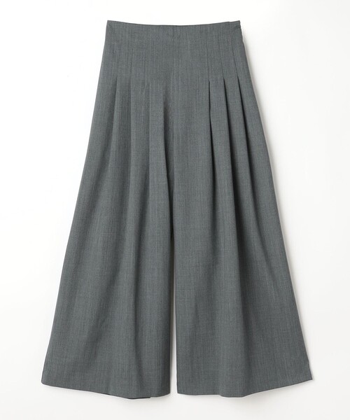 LOISIR ワイドパンツ パンツ ウール混ギャバワイドパンツ レディース