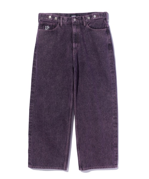XLARGE パープル デニムパンツ 32インチ XLARGE（エクストラ ラージ） ジーンズ EMBOSSED DENIM PANTS メンズ