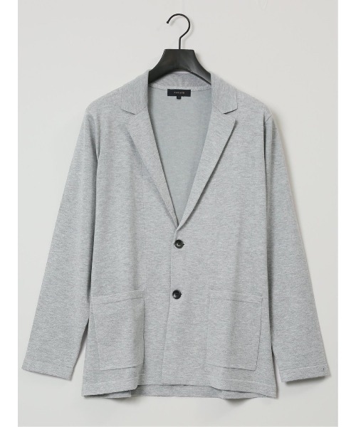 TAKA-Q（タカキュー） ジャケット テーラードジャケット 「綿混ニット