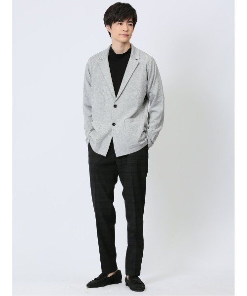 TAKA-Q（タカキュー） ジャケット テーラードジャケット 「綿混ニット