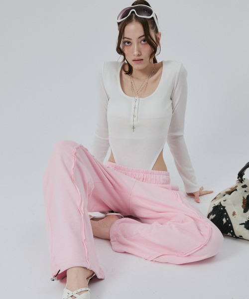 BLONDEY（ブロンディ） tシャツ ヘンリーネックハイレグトップス
