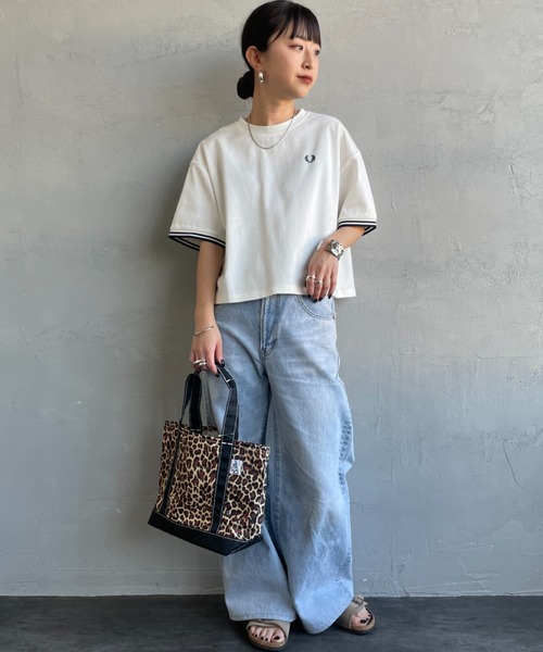 [FRED PERRY/フレッドペリー] ツインティップライン ロゴ刺繍Tシャツ FRED PERRY（フレッドペリー） tシャツ 別注 ツインティップライン