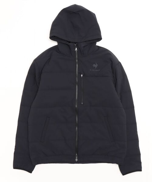 極美品　ルコックスポルティフ　撥水防風加工　中綿ジャケット　ブラック　S le coq sportif（ルコックスポルティフ） ブルゾン L ブラック メンズ